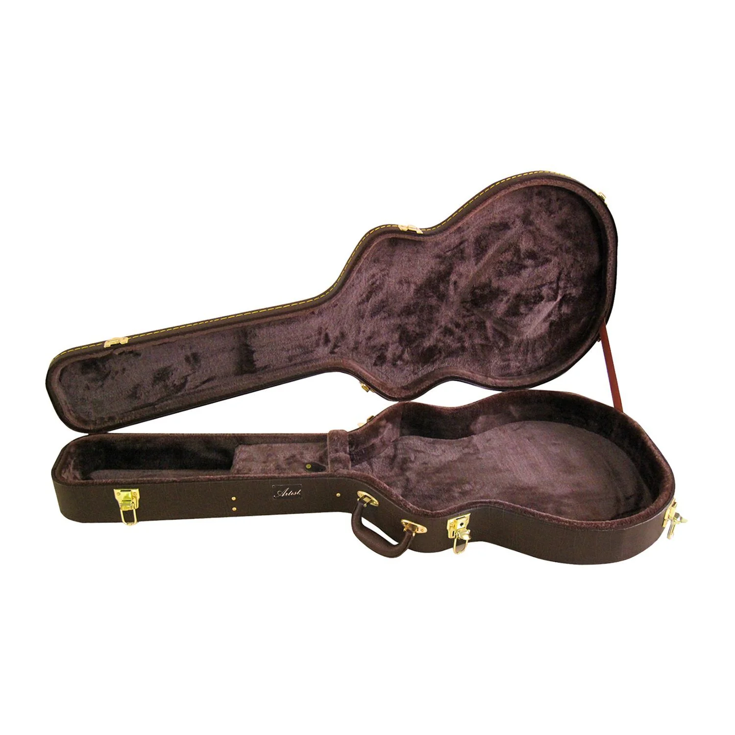 Artist JC450 Brown Arch Top Hard Guitar Case Fits 335 - Image 4